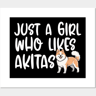 Just A Girl Who Likes Akitas Posters and Art